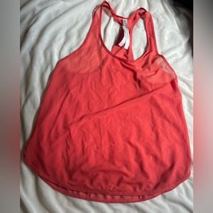 NWT Lululemon Mesh Coral Color Singlet Size 8